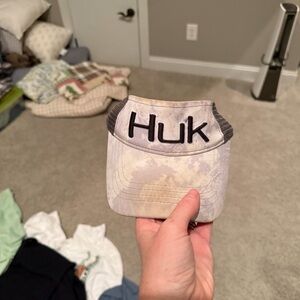 Huk Gray and Black Camo Hat